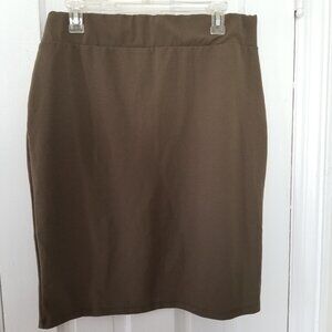 Olivia Blu Women’s Pull-on Skirt Olive Green size 1X